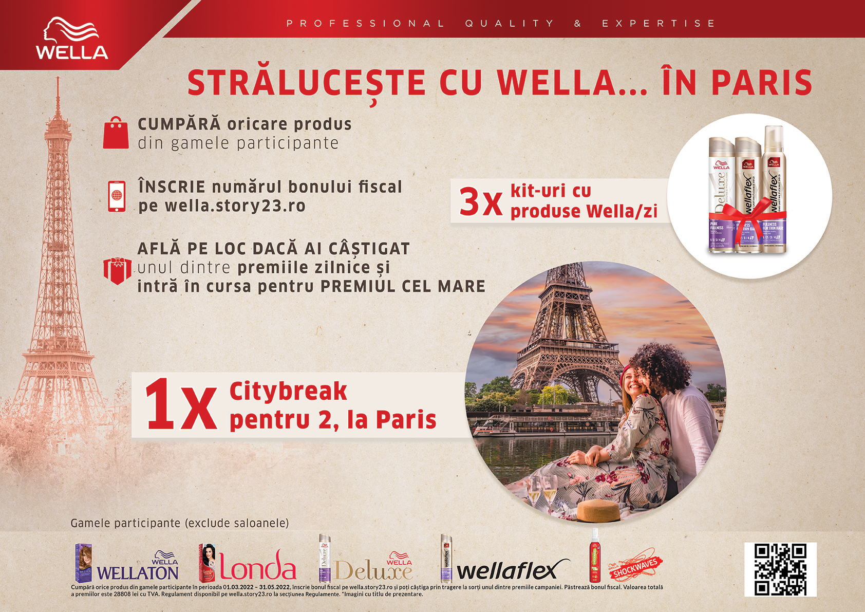 WELLA – CAMPAIGN – ”Strălucește cu Wella… în Paris!”